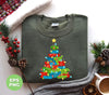 Christmas Tree Made From Gift Box, Xmas Light Line, Digital Files, Png Sublimation