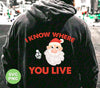 I Know Where You Live, Cute Santa, Santa Claus, Digital Files, Png Sublimation