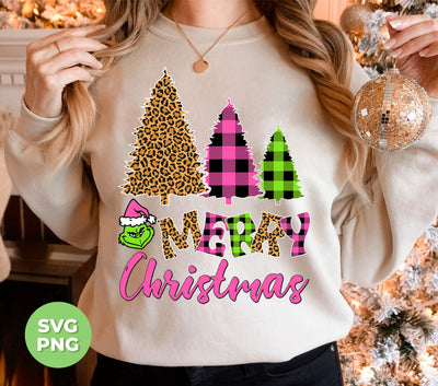 Leopard Christmas, Plaid Christmas, Trendy Grinch, Digital Files, Png Sublimation