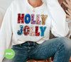 Holly Jolly, Sequin Holly Jolly, Blink Glitter Christmas, Digital Files, Png Sublimation