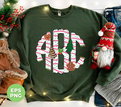 ABC Gingerbread, Alphabet Gingerbread, Xmas Tree Gingerbread, Digital Files, Png Sublimation