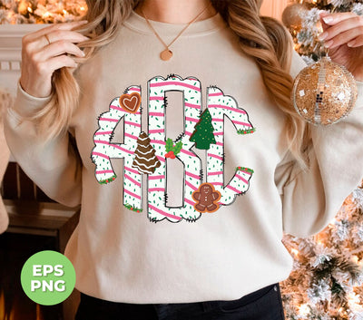 ABC Gingerbread, Alphabet Gingerbread, Xmas Tree Gingerbread, Digital Files, Png Sublimation