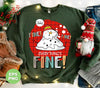 It's Fine, Everythings Fine, Melting Snowman, Plaid Xmas, Digital Files, Png Sublimation