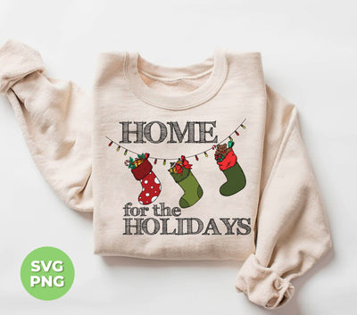 Home For The Holidays, Xmas Socks, Cute Socks, Wish For Xmas, Digital Files, Png Sublimation