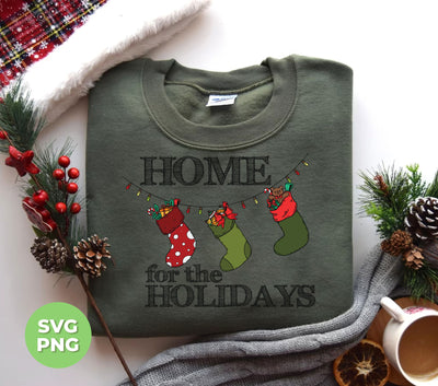 Home For The Holidays, Xmas Socks, Cute Socks, Wish For Xmas, Digital Files, Png Sublimation