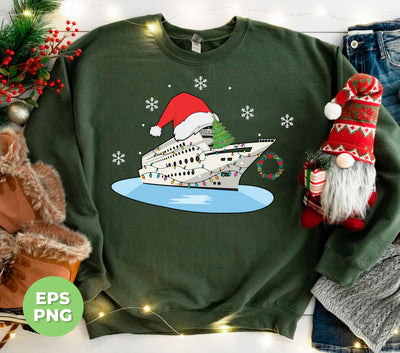 Shipping Cruise, Cruise Xmas, Love Cruise, Xmas Hat, Digital Files, Png Sublimation