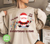 I'm Fine, It's Fine, Everything Is Fine, Funny Santa, Trendy Christmas, Png Sublimation