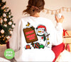 Merry Christmas With Snowman, Cute Snowman, Funny Xmas, Trendy Christmas, Png Sublimation