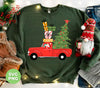 Red Car Bring Xmas Tree And Gift Boxes, Christmas Tree, Trendy Christmas, Png Sublimation