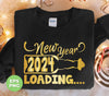 Happy New Year 2024, Loading 2024, Golden Style, Png Sublimation