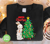 Cute Bunny, Carrot On Xmas Tree, Bunny Christmas, Trendy Christmas, Png Sublimation