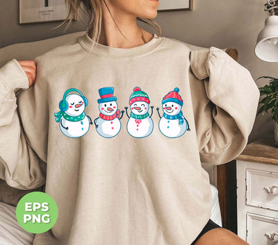 Set Of Snowman, Snowman Christmas, Cute Snowman, Trendy Christmas, Png Sublimation