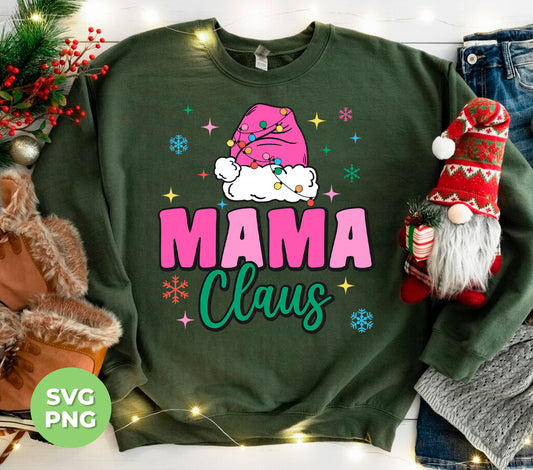 Introducing Mama Claus, the festive trendsetter's must-have item this holiday season. With Pink Mama, Blink Mama Claus, and Santa Claus designs, you'll be the talk of the party. Plus, with Png Sublimation, your outfit will be both stylish and comfortable. Spice up your Christmas with Mama Claus.