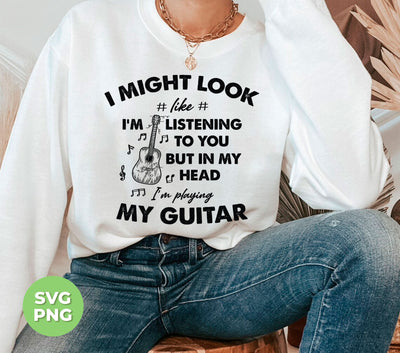 This Png Sublimation shirt is perfect for guitar enthusiasts - even if it looks like they're listening, they're actually playing in their head! Comfortable and stylish, this shirt is perfect for any music lover.