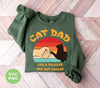 Cat Dad, Like A Regular Dad But Cooler, Cat Lover, Retro Cat, Png Sublimation