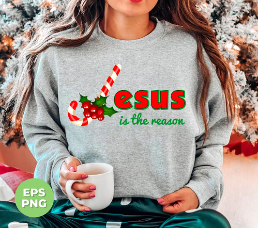 Show your love for Christmas and Christ with our "Jesus Is The Reason" sublimation design. Perfect for those who love trendy, meaningful Christmas decor. Spread the message of love and faith this holiday season.