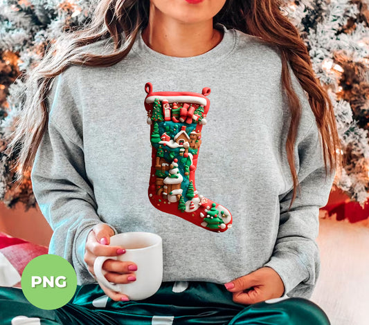 Celebrate the holidays in style with our Christmas Sock! This trendy gift features a unique 3D design, perfect for any festive occasion. Made with high-quality materials, our Png Sublimation technology ensures vibrant and long-lasting colors. A must-have for any Christmas lover!