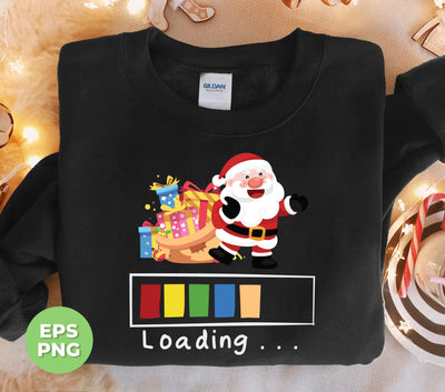 Loading To Christmas Season, Cute Santa Bring Gifts, Trendy Christmas, Png Sublimation