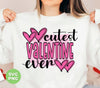 This Pink Valentine design is the Cutest Valentine Ever, featuring a trendy and timeless design that will express your love for your significant other. Show your everlasting love with the Love You Forever message. Easily transferable thanks to its Png Sublimation format, it's perfect for your Valentine's Day needs.