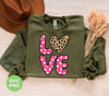 Love Heart Design, Leopard Pattern, Valentine's Day, Trendy Valentine, Png Sublimation