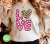 Love Heart Design, Leopard Pattern, Valentine's Day, Trendy Valentine, Png Sublimation