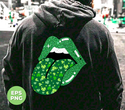 Patrick Lips, Patrick Glitter, St. Patrick's Day, Patrick Leaves, Png Sublimation