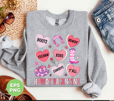 Howdy Valentine, Love Cowboy, Cowboy Valentine, Trendy Valentine, Png Sublimation