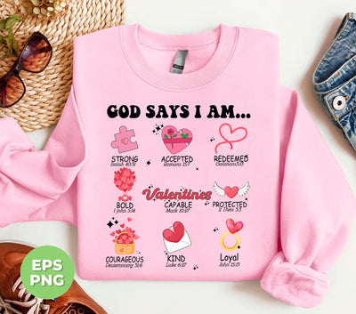 Featuring a powerful message of faith and love, our "God Say I Am Strong" sublimation design is the perfect way to show your devotion to Jesus this Valentine's Day. With a trendy and modern aesthetic, this PNG design will make a bold statement while also reminding you of your strength and love in Christ.