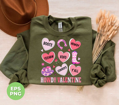 This product boasts eye-catching designs perfect for Valentine's Day! With its "Howdy Valentine," "Love Cowboy," "Cowboy Valentine," and "Trendy Valentine" options, it's sure to impress. Plus, its Png Sublimation feature ensures high-quality prints. Get ready to embrace the holiday with style and charm.