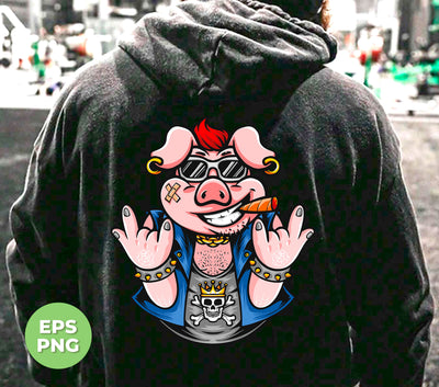 Gangster Pig, Cool Pig, Love Pig, Cute Pig, Pig Lover, Png Sublimation