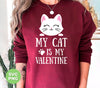 My Cat Is My Valentine, White Cat, Cute Cat, Cat Valentine, Digital Files, Png Sublimation