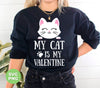 My Cat Is My Valentine, White Cat, Cute Cat, Cat Valentine, Digital Files, Png Sublimation