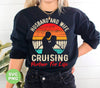 Husband And Wife Cruising Partner For Life, Retro Valentine, Couple Silhouette, Digital Files, Png Sublimation