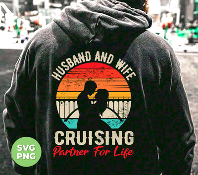 Get ready to set sail with your partner for life with this retro Valentine design. Featuring a couple silhouette, this digital file is perfect for all your sublimation needs. Show the world your love and cruise through life together as a husband and wife.