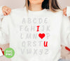 I Love You Alphabet, Valentine Alphabet, Love Valentine, Digital Files, Png Sublimation