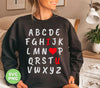 I Love You Alphabet, Valentine Alphabet, Love Valentine, Digital Files, Png Sublimation