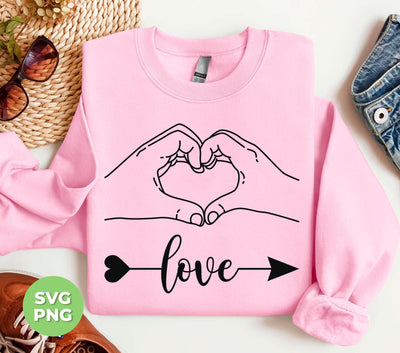 Heart Sign, Love Narrow, Cupid Narrow, Hand Make Heart, Digital Files, Png Sublimation