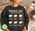 Discover the joys of spending time with sheep with Things I Do In My Spare Time! This digital file collection includes high-quality PNG files perfect for sublimation printing. Embrace your love for sheep and add these charming designs to your repertoire.