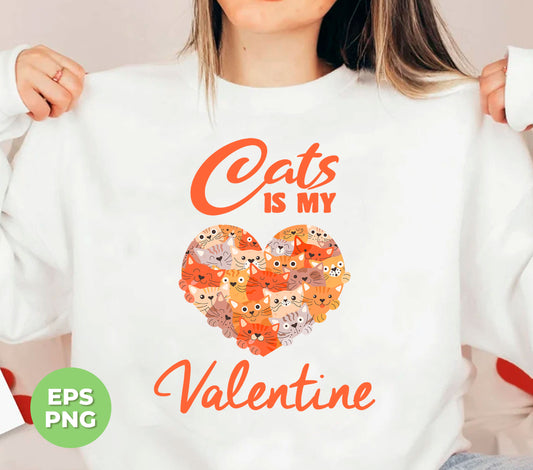 Celebrate your love for cats with our "Cats Is My Valentine" bundle! Featuring adorable, high-quality digital files of cute cats in heart designs, this bundle is perfect for any cat lover. Add these png sublimation files to your collection and show off your love for cats in style.