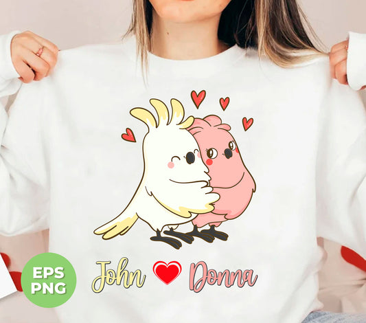 Enhance your love for birds with our Bird Lover set, featuring a beautiful bird couple in white and pink. Personalize with your own name and decorate with ease using the included digital PNG files for sublimation. Perfect for bird enthusiasts!