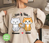 Custom Name Valentine, Cat Couple, Personalized Name Couple, Digital Files, Png Sublimation