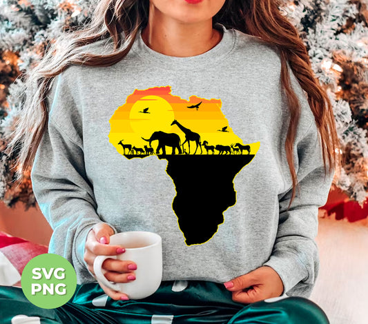Get in touch with your wild side with our Animal In Africa digital files. Show your love for both animals and Africa with our unique and eye-catching design featuring the Africa shape. Perfect for sublimation and available in PNG format. Unlock the beauty and diversity of Africa with our Animal In Africa collection.