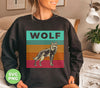 Retro Wolf, Love Wolf, Wolf Silhouette, Wolf Lover, Digital Files, Png Sublimation