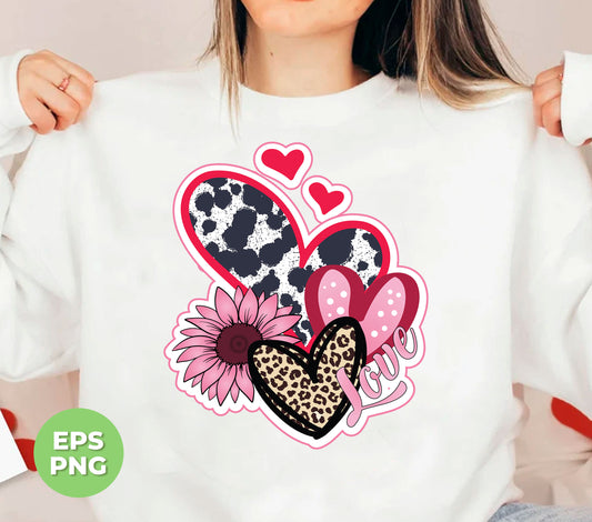 This Love Heart design is perfect for celebrating Valentine's Day or expressing your love any day of the year. With its beautiful Pink Sunflower and Leopard Heart accents, this digital file in PNG format is ready for sublimation onto any surface. Showcase your crafting skills with this versatile and high-quality design.