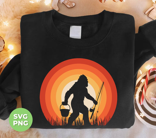 This digital pack includes Big Foot Silhouette, Retro Big Foot, and Big Foot Fishing designs in PNG format. Perfect for sublimation projects and adding a unique touch to your crafts. Make a statement with these high-quality, professionally designed graphics.