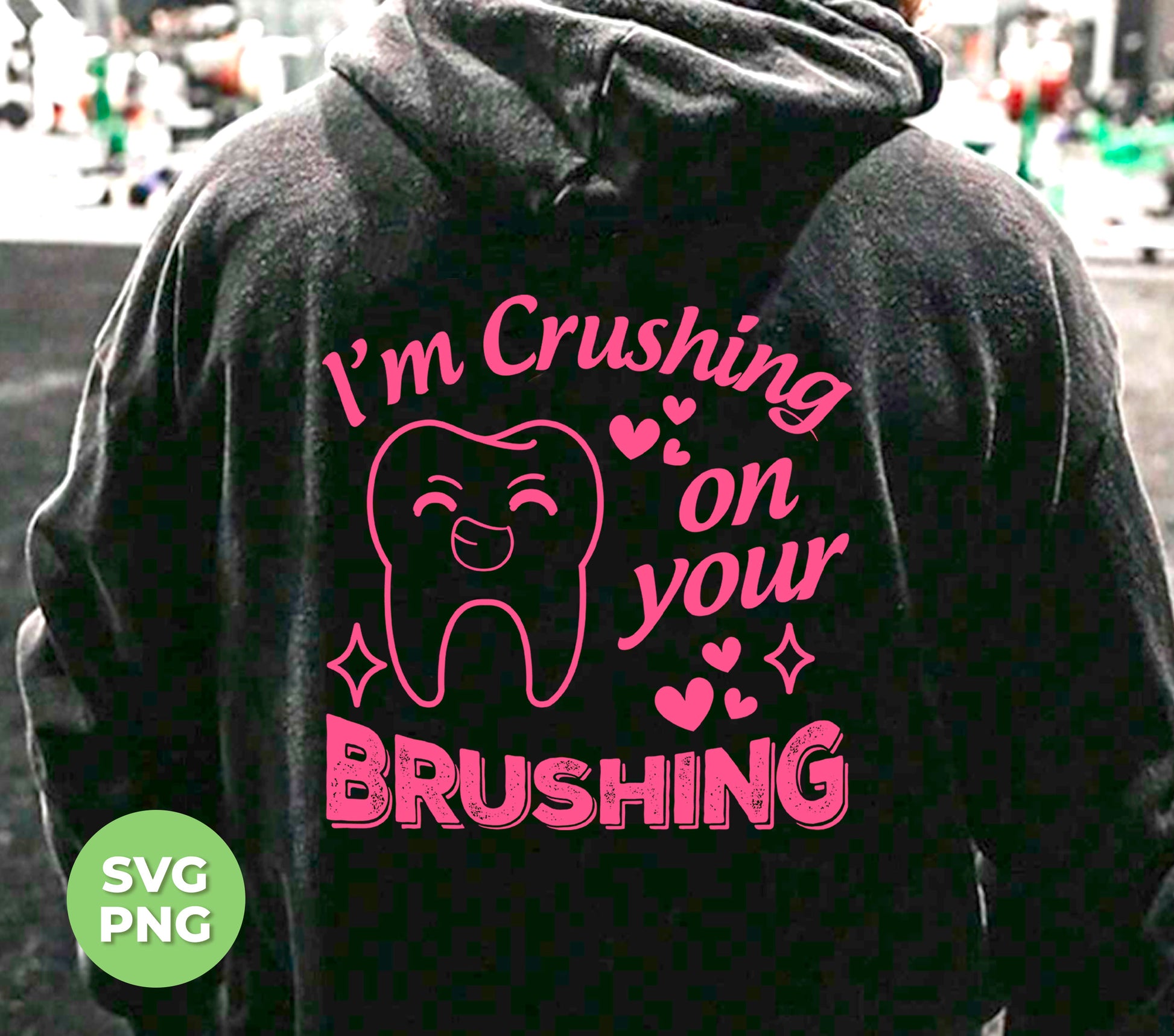 "Enhance your dental hygiene with I'm Crushing On Your Brushing digital files. These cute png sublimations will make brushing fun and easy. Improve the health and appearance of your teeth with Love My Teeth images. Perfect for any dental professional or dental enthusiast."