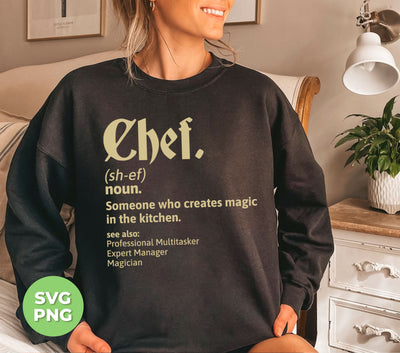 Chef Wikipedia, Someone Who Creates Magic In The Kitchen, Digital Files, Png Sublimation
