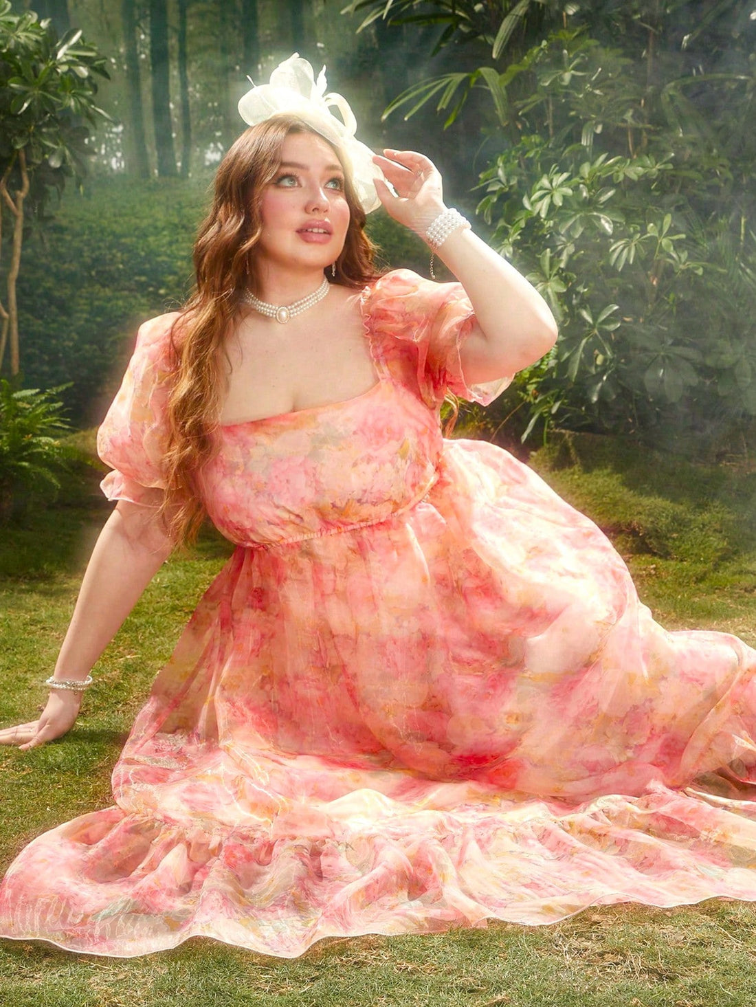 Embrace your sweet and graceful side with this Plus Size Organza Dress featuring a flattering square neck. Perfect for any spring or summer vacation, this dress is the ideal choice for effortlessly chic style. Add a touch of elegance to your wardrobe and stand out in the crowd. (No one can resist this charming dress!)