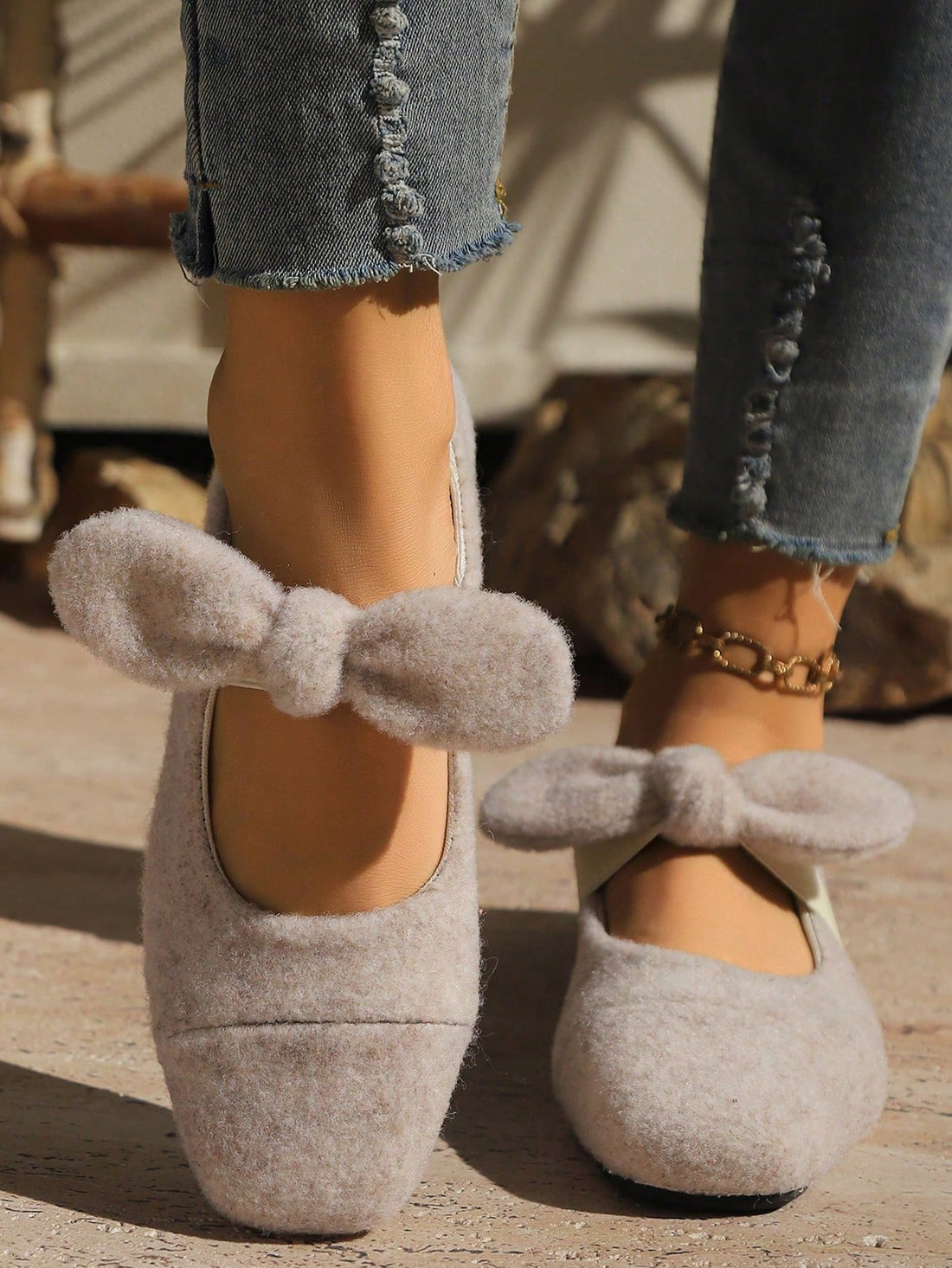 Step into style and comfort with our Sweet & Stylish Bow Mary Jane Plush Ballet Shoes! Made with cozy velvet, these winter edition shoes will keep your feet warm and stylish. With a cute bow detail, you'll be the talk of the town. Perfect for any occasion.