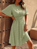 Effortlessly escape to a beachy paradise in our Sweetheart Escape dress! Featuring a charming allover heart print and fluttery butterfly sleeves, this dress will have you feeling effortlessly stylish and ready to soak up some sun. Perfect for a playful and carefree look.